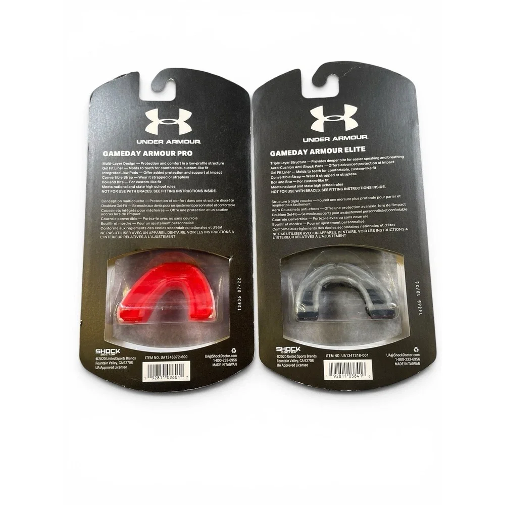 Set Of 2 Under Armour Gameday Armour Youth Mouthguards Red/Black